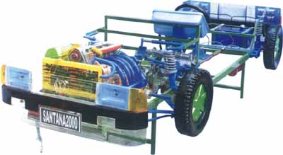 桑塔納（驅(qū)動系統(tǒng)）轎車透明教學模型