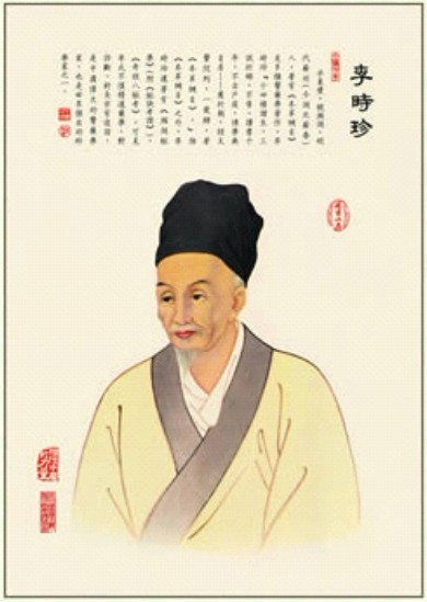 中醫(yī)名人掛圖|李時(shí)珍畫(huà)像圖 仿古宣紙畫(huà)芯