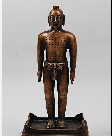 仿古代銅人針灸|仿古針灸銅人|針灸銅人(真銅全銅26CM)
