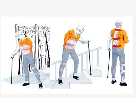 高級著裝式老年偏癱護(hù)理模擬服